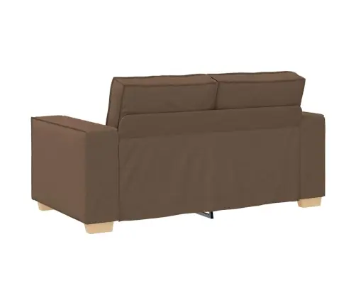 3 Daļu Dīvānu Komplekts Ar Spilveniem Brūnā Audumā Vidaxl