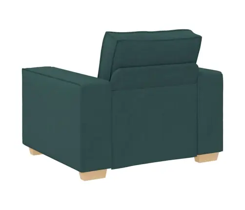 3 Daļu Dīvānu Komplekts Ar Spilveniem Tumši Zaļā Audumā Vidaxl