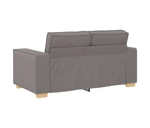 3 Daļu Dīvānu Komplekts Ar Spilveniem Taupe Audumā Vidaxl