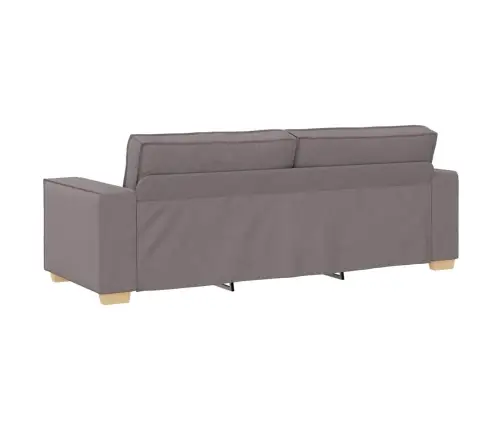 3 Daļu Dīvānu Komplekts Ar Spilveniem Taupe Audumā Vidaxl