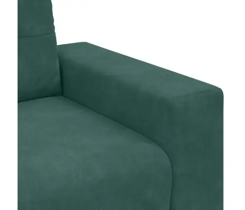 Dīvānu Komplekts 3 Pcs Tumši Zaļš 221 X 80 X 80 Cm Samts Vidaxl