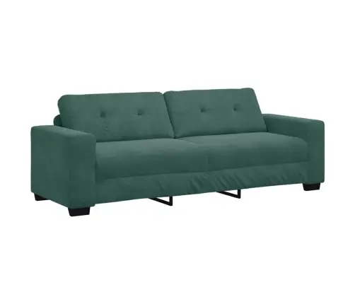 Dīvānu Komplekts 3 Pcs Tumši Zaļš 221 X 80 X 80 Cm Samts Vidaxl