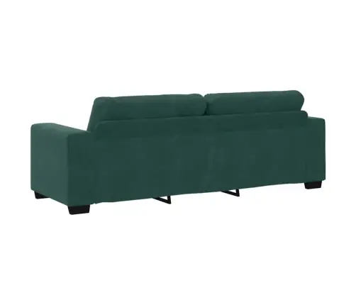 Dīvānu Komplekts 3 Pcs Tumši Zaļš 221 X 80 X 80 Cm Samts Vidaxl