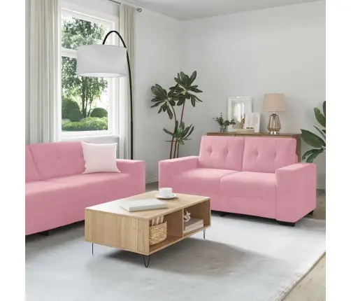 Diivan 3 Pcs Roosa Lina-Segu Kangas