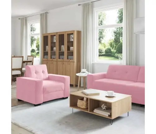 Diivan 3 Pcs Roosa Lina-Segu Kangas