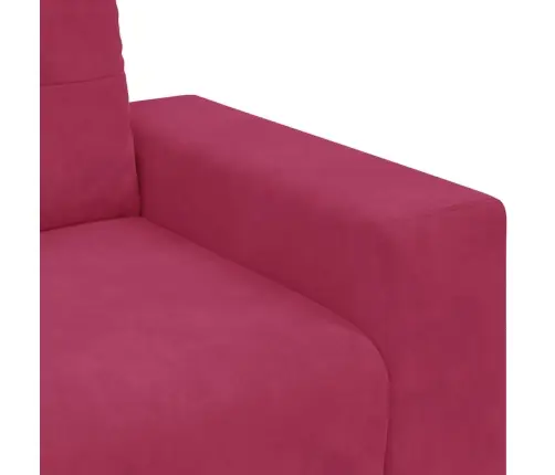 3 Daļu Dīvānu Komplekts Ar Spilveniem Vīna Sarkanā Samta Vidaxl