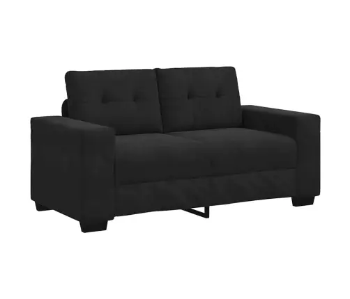 Dīvānu Komplekts Ar Spilvenu 3 Pcs Melna 221 X 78 X 80 Cm Samts Vidaxl