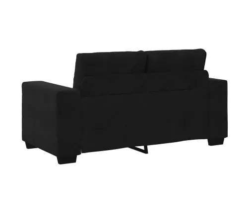 Dīvānu Komplekts Ar Spilvenu 3 Pcs Melna 221 X 78 X 80 Cm Samts Vidaxl