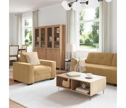 Diivan 3 Pcs Pruun Lina-Segu Kangas