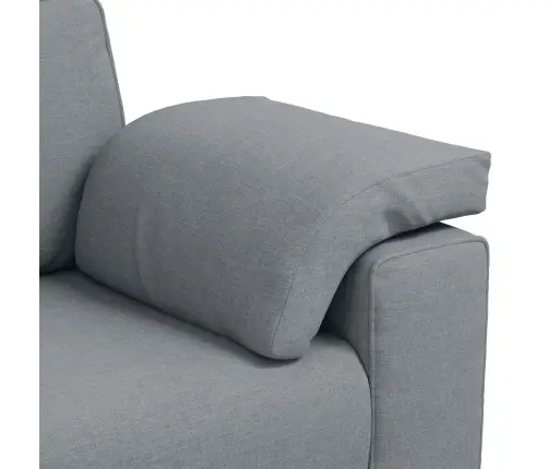 Dīvānu Komplekts 3 Pcs Pelēka 219 X 77 X 82 Cm Audums Vidaxl