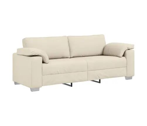 Dīvāns 3 Pcs Melna Lina Maisījuma Audums Vidaxl