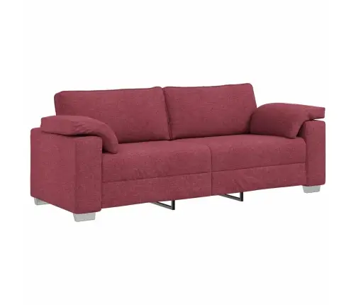 Dīvānu Komplekts 3 Pcs Vīna Sarkans 219 X 77 X 82 Cm Audums Vidaxl