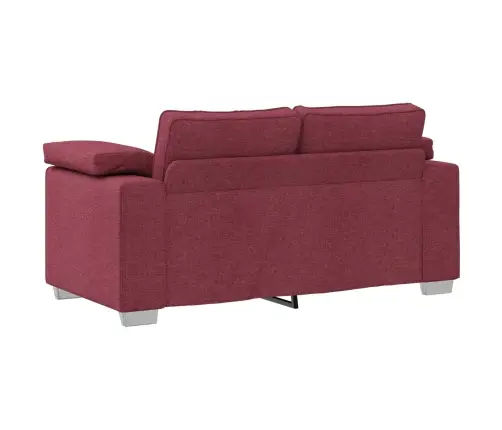 Dīvānu Komplekts 3 Pcs Vīna Sarkans 219 X 77 X 82 Cm Audums Vidaxl