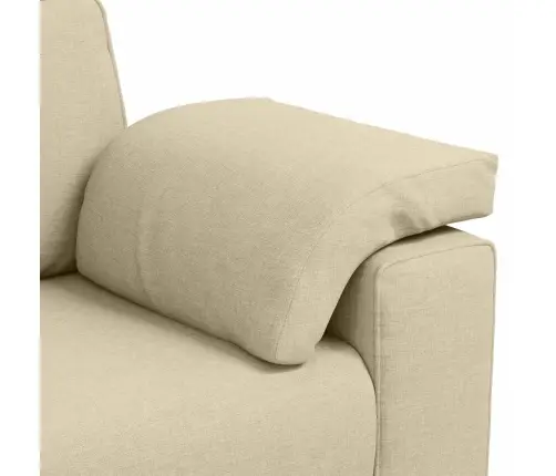 Dīvānu Komplekts 3 Pcs Krēmkrāsa 219 X 77 X 82 Cm Audums Vidaxl