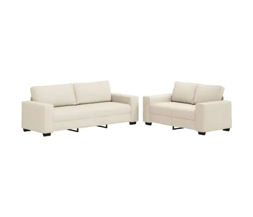 Diivan 2 Pcs Beež Lina-Segu Kangas