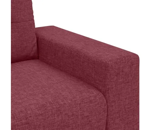 Sofos Komplektas 2 Pcs Vyno Raudona Audinys