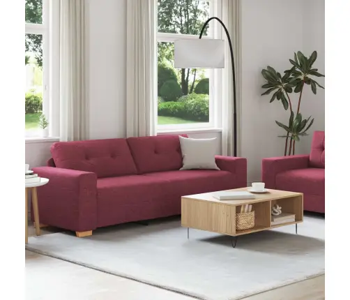 Sofos Komplektas 2 Pcs Vyno Raudona Audinys