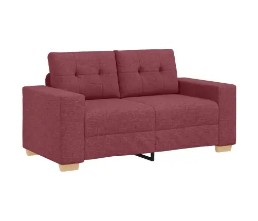 Sofos Komplektas 2 Pcs Vyno Raudona Audinys