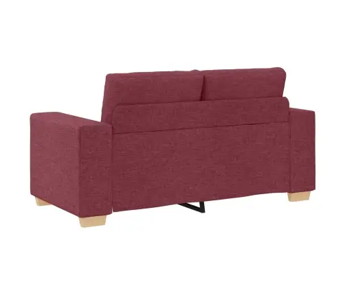 Sofos Komplektas 2 Pcs Vyno Raudona Audinys