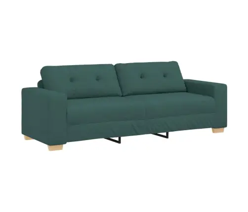 Sofa 2 Pcs Žalia Lino Mišinio Audinys