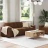 Dīvāns 2 Pcs Brūna 221 X 78 X 80 Cm Mākslīgā Āda Vidaxl