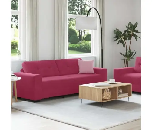 Sofos Komplektas 2 Pcs Vyno Raudonumo 221 X 78 X 80 Cm Aksomas