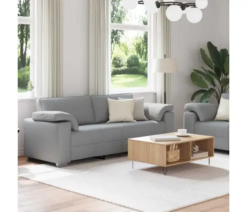 Dīvānu Komplekts 2 Pcs Gaiši Pelēka 219 X 77 X 82 Cm Audums Vidaxl