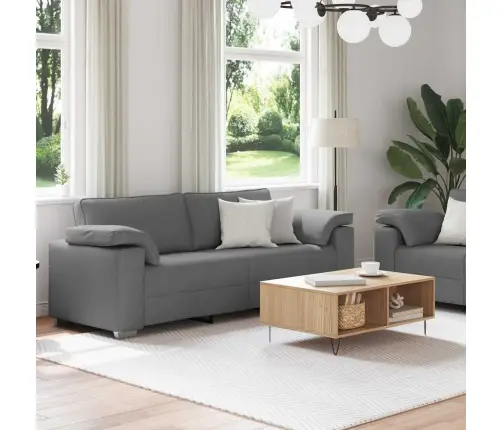 Dīvānu Komplekts 2 Pcs Tumši Pelēka 219 X 77 X 82 Cm Audums Vidaxl