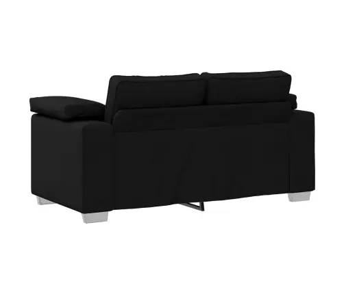 Dīvānu Komplekts 2 Pcs Melna 219 X 77 X 82 Cm Audums Vidaxl