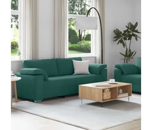 Dīvānu Komplekts 2 Pcs Tumši Zaļš 219 X 77 X 82 Cm Audums Vidaxl