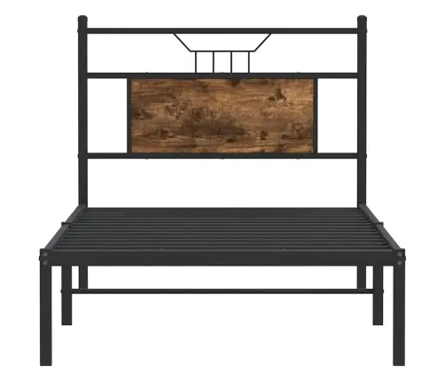 Peatsiga Voodiraam, Ilma Madratsita, Suitsutatud Tamm 75X190 Cm