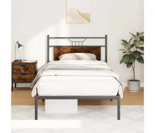 Lovos Rėmas Be Čiužinio, Dūminis, 100X200cm Apdirbta Mediena