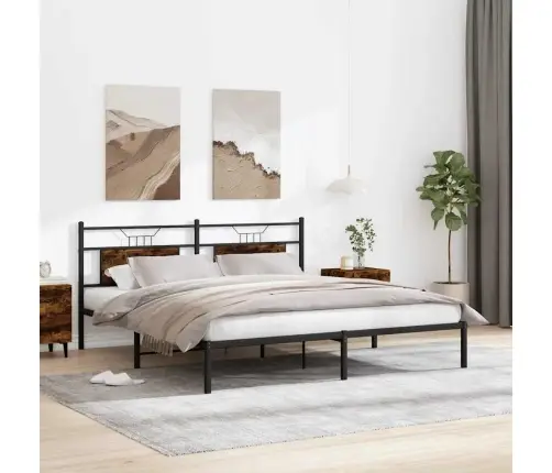 Peatsiga Voodiraam, Ilma Madratsita, Suitsutatud Tamm 160X200Cm