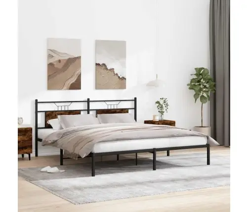 Voodiraam Ilma Madratsita Suitsutatud Tamm 183X213 Cm Tehispuit