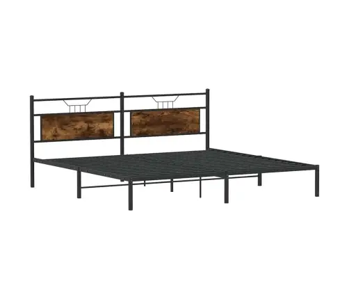 Voodiraam Ilma Madratsita Suitsutatud Tamm 200X200 Cm Tehispuit