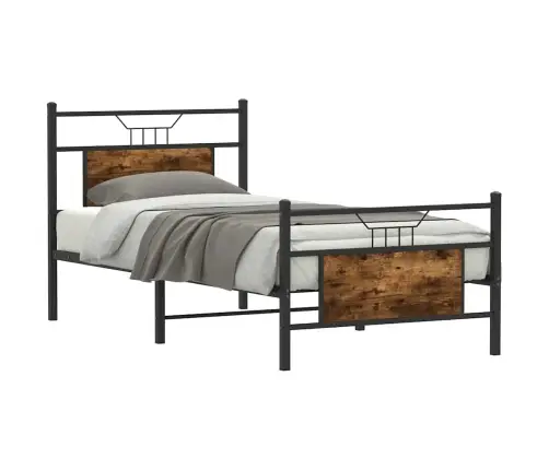 Peatsiga Voodiraam, Ilma Madratsita, Suitsutatud Tamm 80X200 Cm