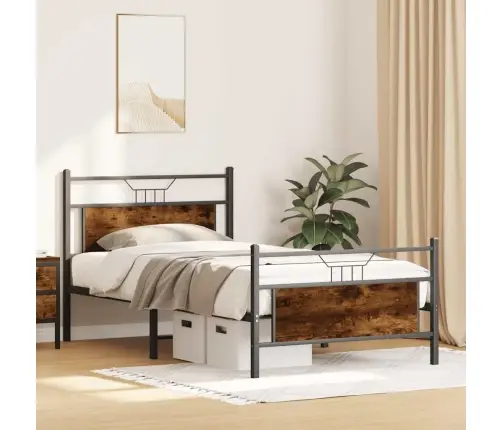 Gulta Bez Matrača, Ozolkoka, 100X190 Cm, Inženierijas Koks Vidaxl