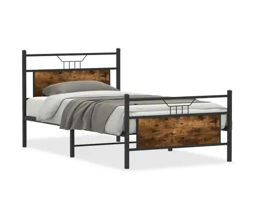 Gulta Bez Matrača, Ozolkoka, 100X200 Cm, Inženierijas Koks Vidaxl