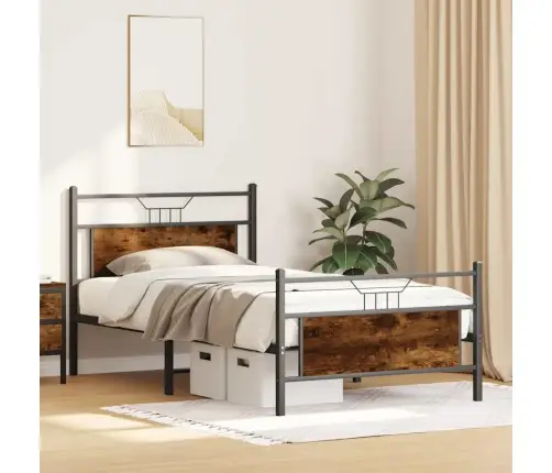 Gulta Bez Matrača, Ozolkoka, 100X200 Cm, Inženierijas Koks Vidaxl