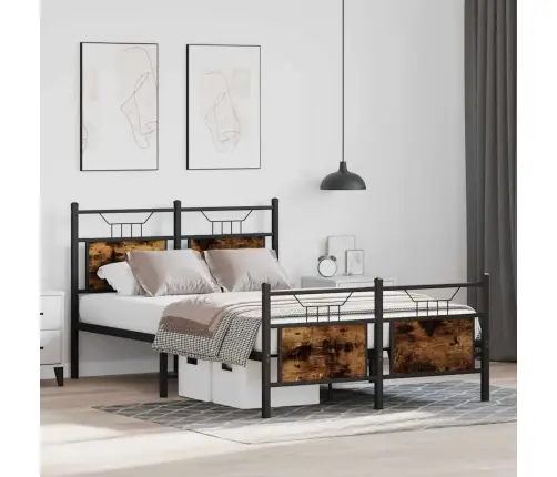 Gulta Bez Matrača, Ozolkoka, 120X200 Cm, Inženierijas Koks Vidaxl