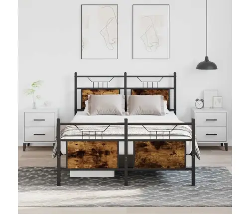 Gulta Bez Matrača, Ozolkoka, 120X200 Cm, Inženierijas Koks Vidaxl