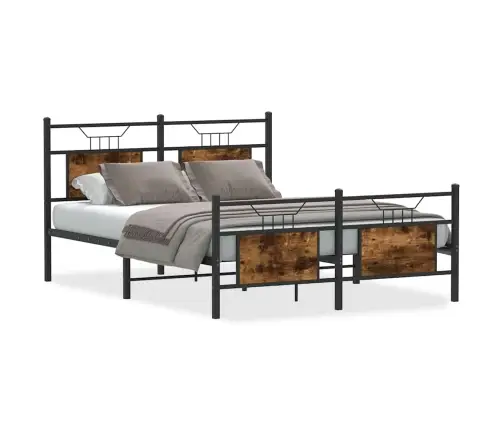 Gulta Bez Matrača, Ozolkoka, 140X190 Cm, Inženierijas Koks Vidaxl