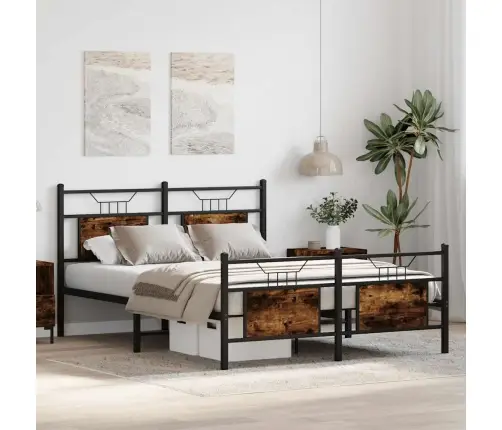 Gulta Bez Matrača, Ozolkoka, 140X190 Cm, Inženierijas Koks Vidaxl