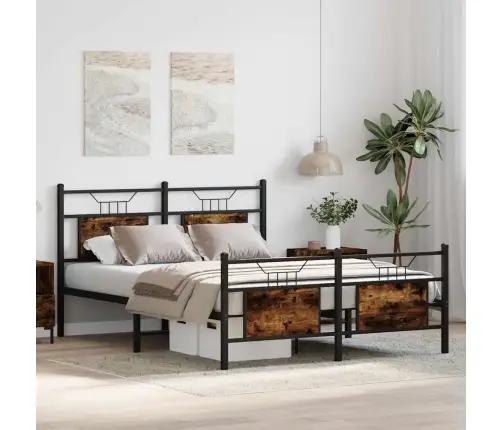 Gulta Bez Matrača, Ozolkoka, 150X200 Cm, Inženierijas Koks Vidaxl