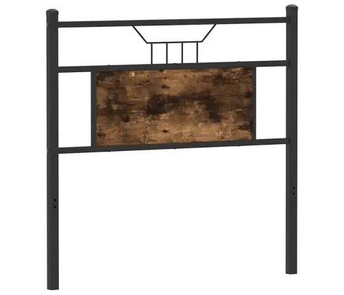 Voodipeats Suitsutatud Tamm 90 Cm Tehispuit Ja Teras