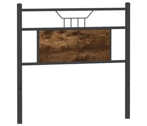 Voodipeats Suitsutatud Tamm 90 Cm Tehispuit Ja Teras