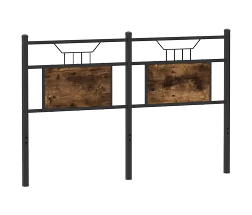 Voodipeats Suitsutatud Tamm 137 Cm Tehispuit Ja Teras