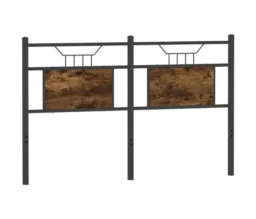 Voodipeats Suitsutatud Tamm 137 Cm Tehispuit Ja Teras