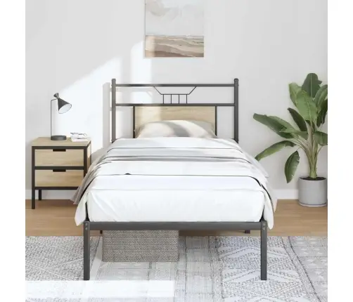 Lovos Rėmas Be Čiužinio, Sonoma, 90X190cm Apdirbta Mediena