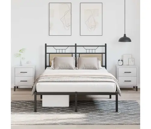 Gulta Bez Matrača, Ozolkoka, 120X200 Cm, Inženierijas Koks Vidaxl